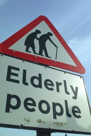 elderly people sign